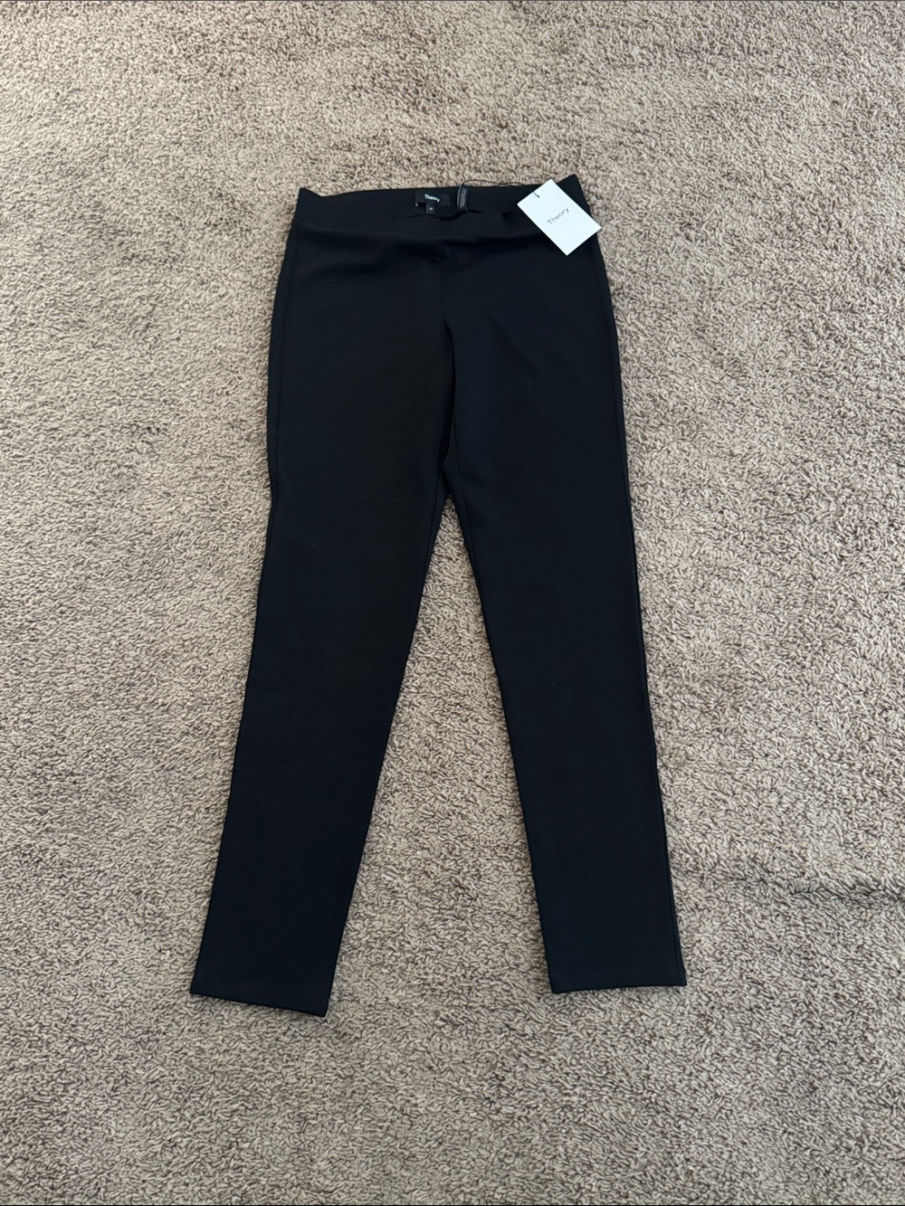 Theory Black Cropped Ankle Pants